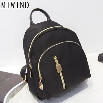

MIWIND Oxfold bag women black backpacks for teenage girls female shoulder bag student schoolbag TXX645