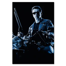 Терминатор 2 постер фильма T-800 Шварценеггер шелковое Искусство Печать на холсте домашний декор для стен в винтажном стиле ткань 40x60 см, 50x75 см...