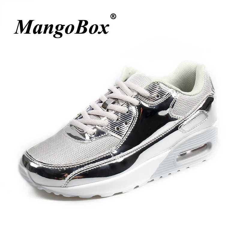 

Unisex Running Shoes Gold Silver Walking Sport Athletic Shoes Spring Autumn Jogging Trainers Gym Large Size 36-46 Sneakers