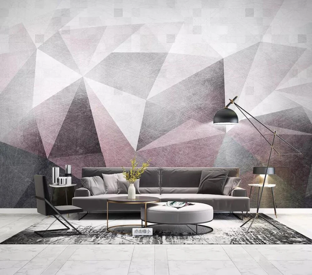 

Nordic abstraction line geometry is contemporary and contracted sitting room bedroom setting wall