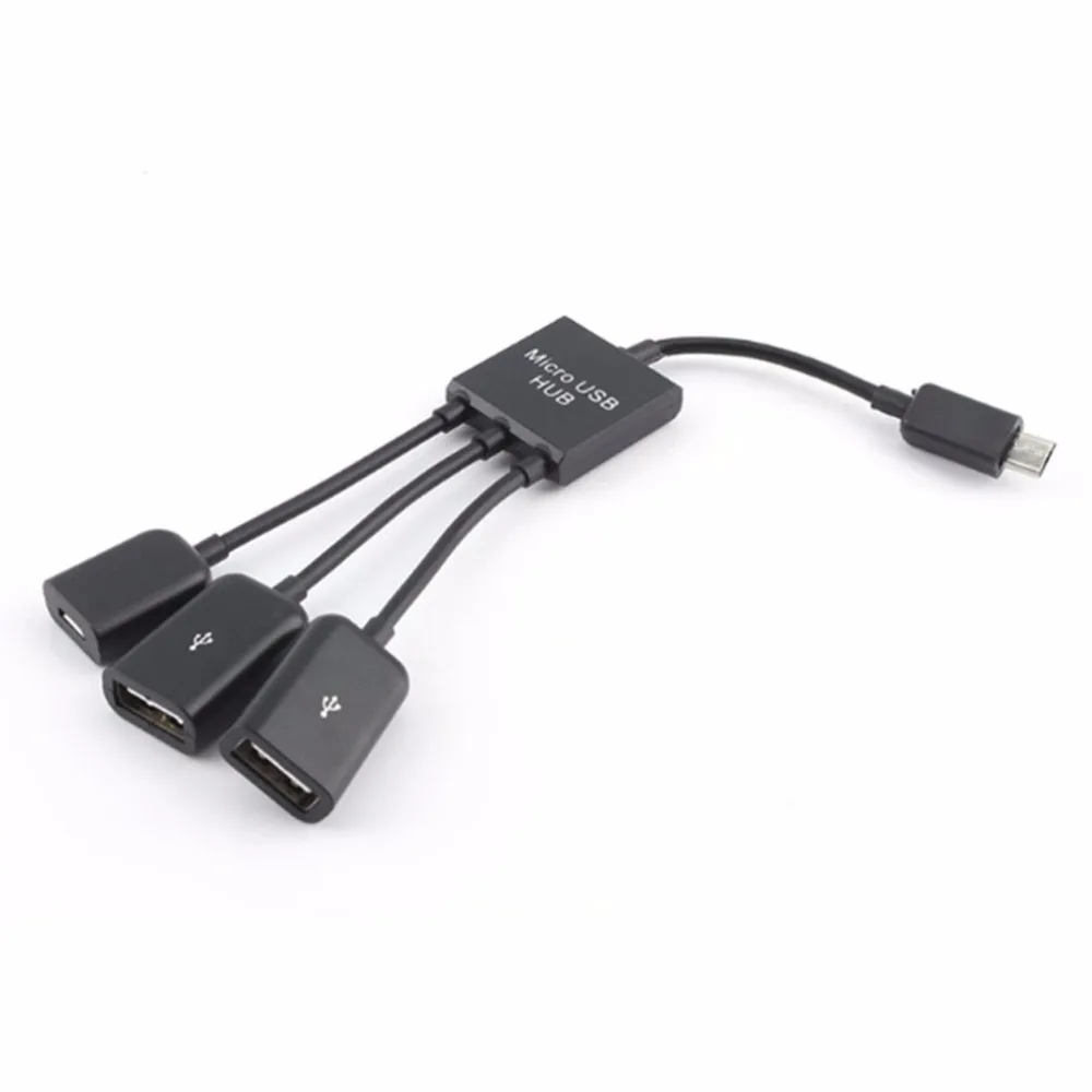 OTG 3/4 Port Micro USB Power Charging Hub Cable Spliter Connector Adapter For Smartphone Computer Tablet PC Data Wire