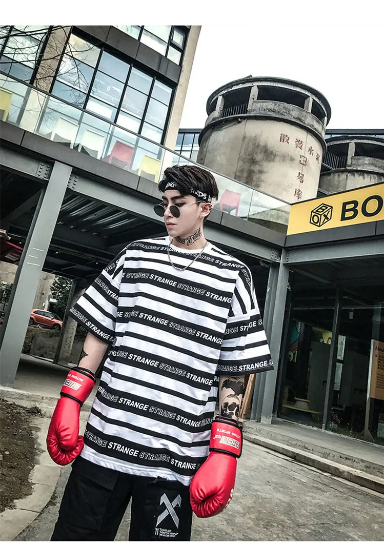 Hiphop Street Camisa Swag Rasgados Vintage Rap Mens Clothing  (11)