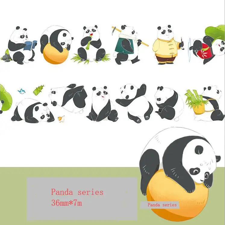 

Chinese kawaii pandas All kinds of lovely pandas Washi Tape DIY Scrapbooking Sticker Label Masking Tape School Office Supply