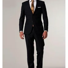 Изготовленный на заказ черный костюм черный смокинг черные мужские костюмы с тонким узором, стройный мужской Жених Стройный с рисунком