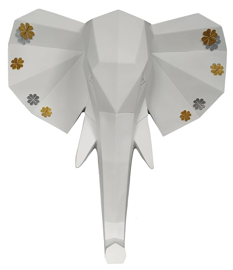 3D Large Elephant Statue Sculpture Home Decor Wedding Decoration Accessories Vintage Party Garden House Room Wall Decorations (2)