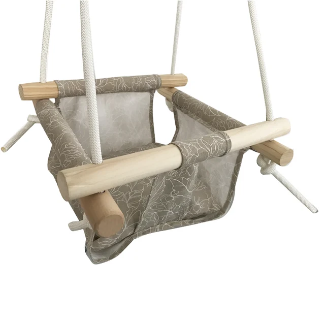 Baby Swing Hammock Seat Set Canvas Hanging Chair with Cushion Todder