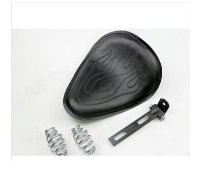Черное Кожаное пламя Solo Slim Seat + крепление для Suzuki Boulevard C50 Volusia 800 C90 M109R C109 Marauder M50