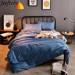 Jeefttby текстильные постельные принадлежности для дома комплекты Twin постельное белье для девочек для подростков, детей в синюю полоску Duvet