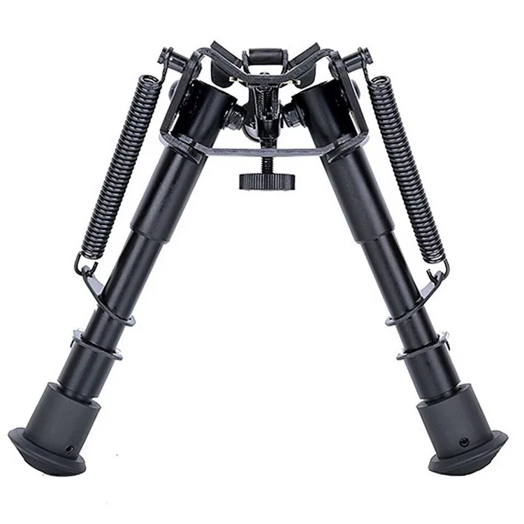 

Tactical Airsoft Bipod 6-9 Inches Adjustable Spring Return with Adapter Riflescope Accessories Mount For Hunting
