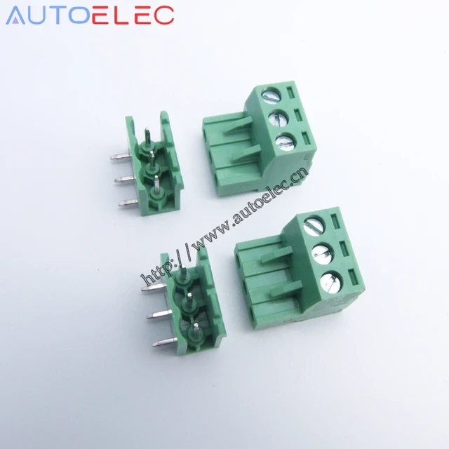 100sets 3p pitch 5mm 16a pcb electrical screw terminal block100sets 3p pitch 5mm 16a pcb electrical screw terminal block connector phoenix terminals relay plc control