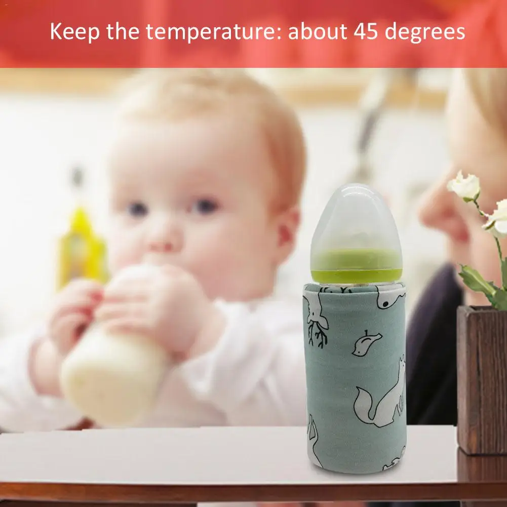 1PC USB Baby Bottle Warmer Portable Milk Travel Cup Warmer Heater Infant Feeding Bottle Bag Storage Cover Insulation Thermostat