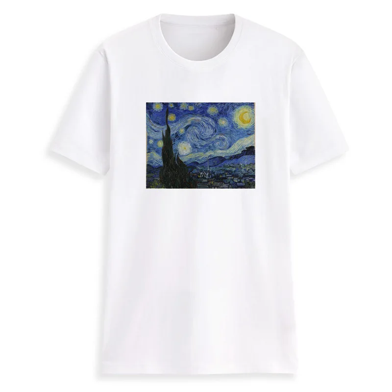 Wiron Funny Vintage Women Tshirt Tee Cotton Short Sleeve Vogue Van Gogh Starry Sky Tops Harajuku Summer Tumblr T shirt Women Wiron Funny Vintage Women Tshirt Tee Cotton Short Sleeve Vogue Van Gogh Starry Sky Tops Harajuku Summer Tumblr T shirt Women