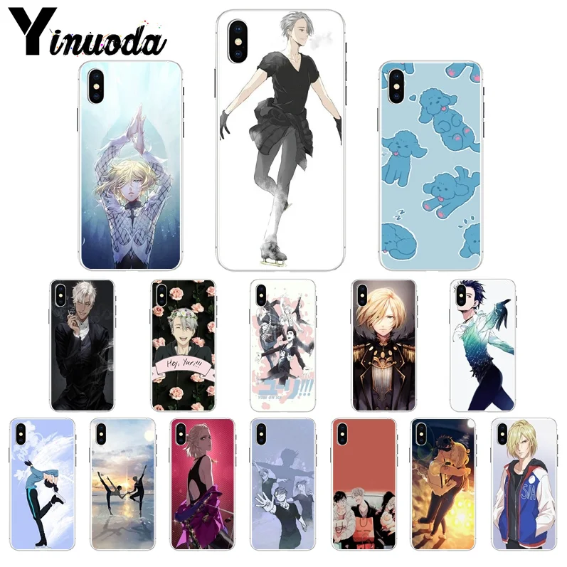 

Yinuoda ponais anime YURI sur la GLACE Transparent TPU Soft Silicone Phone Cover for iPhone 7 7plus 5 5Sx 6 8 8Plus X XS MAX XR
