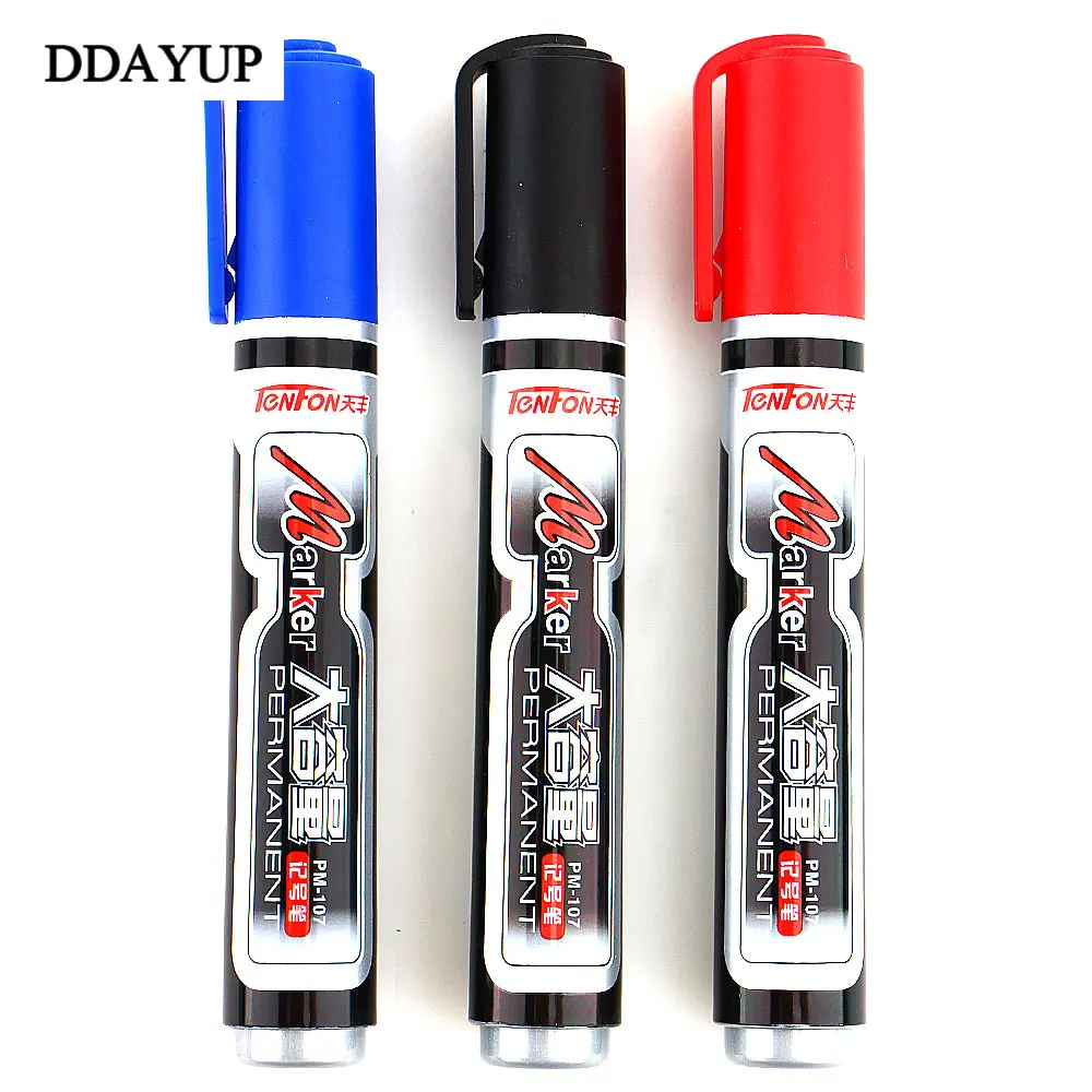 3pcs/set White board markers Permanent Paint Marker Pen Black Blue Red
