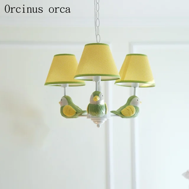 American Little Fresh Birds Cartoon Chandelier Boys And S American Little Fresh Birds Cartoon Chandelier Boys And S Bedroom Simple European Children Room Resin