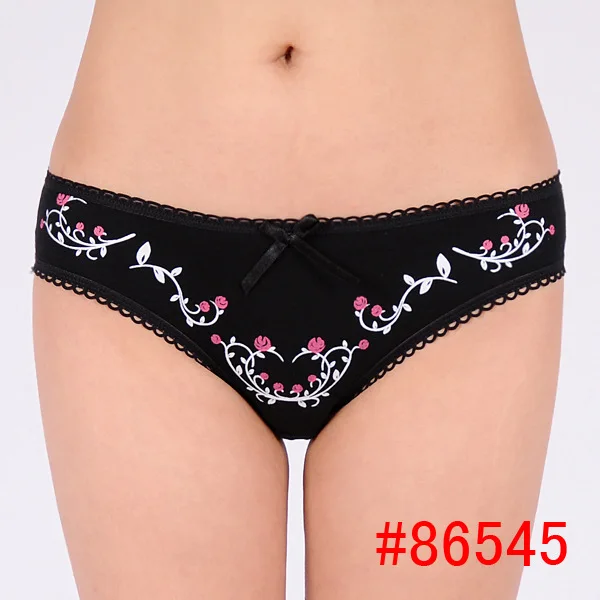 2016 top sell women underwear thongs bragas panties Real Bow Floral Everyday Underwear Women font b