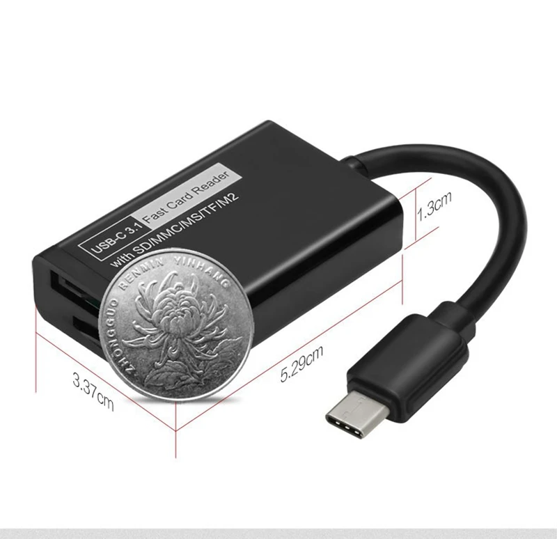 USB 3,1 Тип C MMC MS SD Micro SD/TF SDHC OTG Картридер для Macbook для Samsung Galaxy S8 S9 + для huawei p20 смартфон