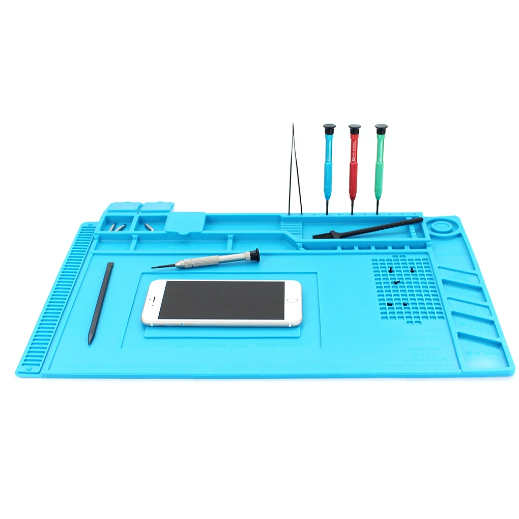 Heat-resistant Silicone Repair Mat Soldering Station Insulation Pad Anti-static Cell Phone Maintenance Platform silicone heat resistant mat orange