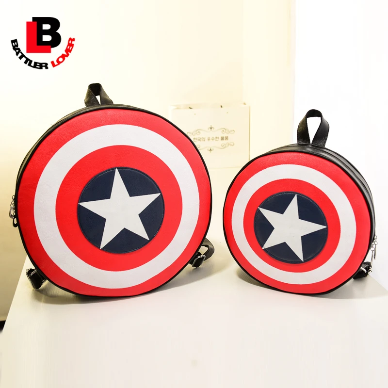

Captain America Women Men Backpack Shield Unisex School Bags for Teenage Girls and Boys Kid Children New Fashon Party Gift Funny