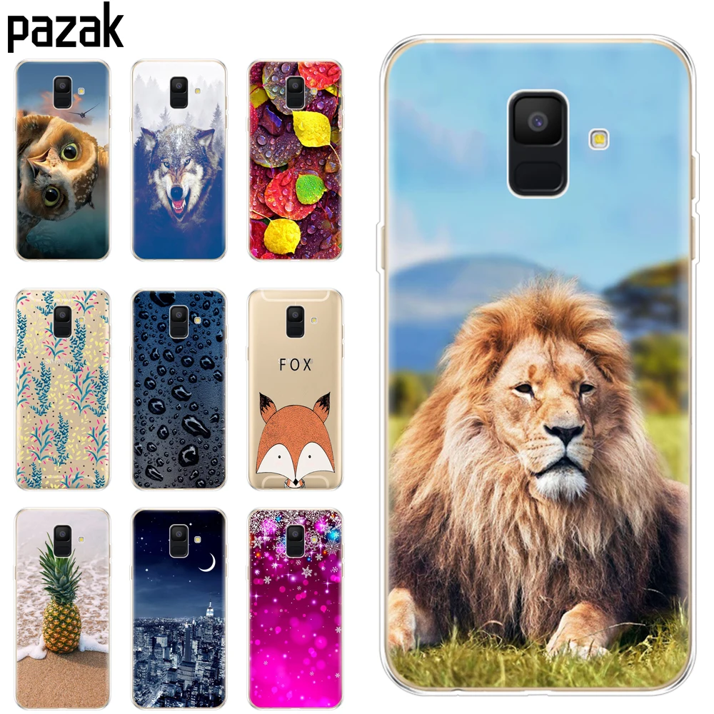 

Silicone case For Samsung Galaxy A6 2018 case Dual SIM SM A600 A600F for samsung A6 plus 2018 A605 A605F protective cartoon bag