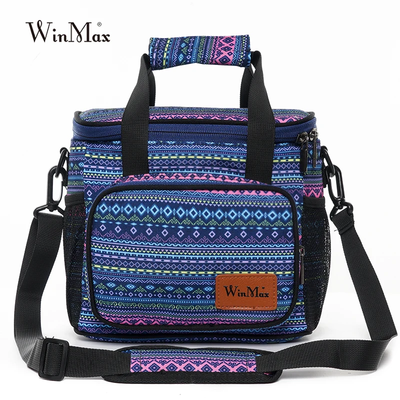 Bolsa de Almoço Portátil com Alça de Ombro Winmax Isolado Grande Capacidade Reutilizável Lancheira Bolsa Escola Trabalho Refrigerador Destacável
