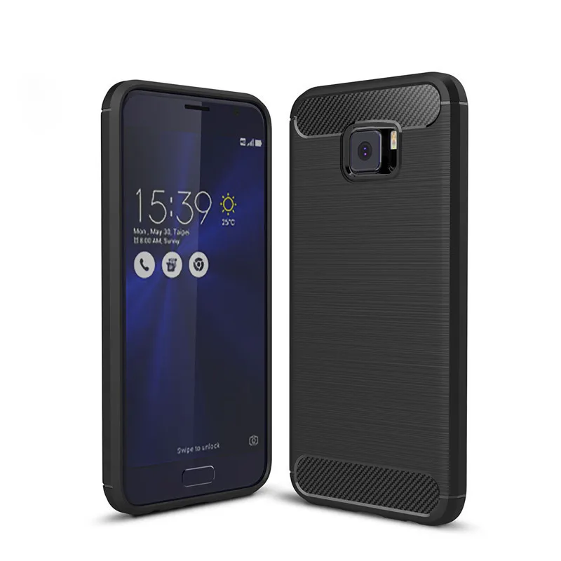 Для ASUS Zenfone V V520KL Матовый ТПУ случае углеродного волокна чехол для задняя крышка