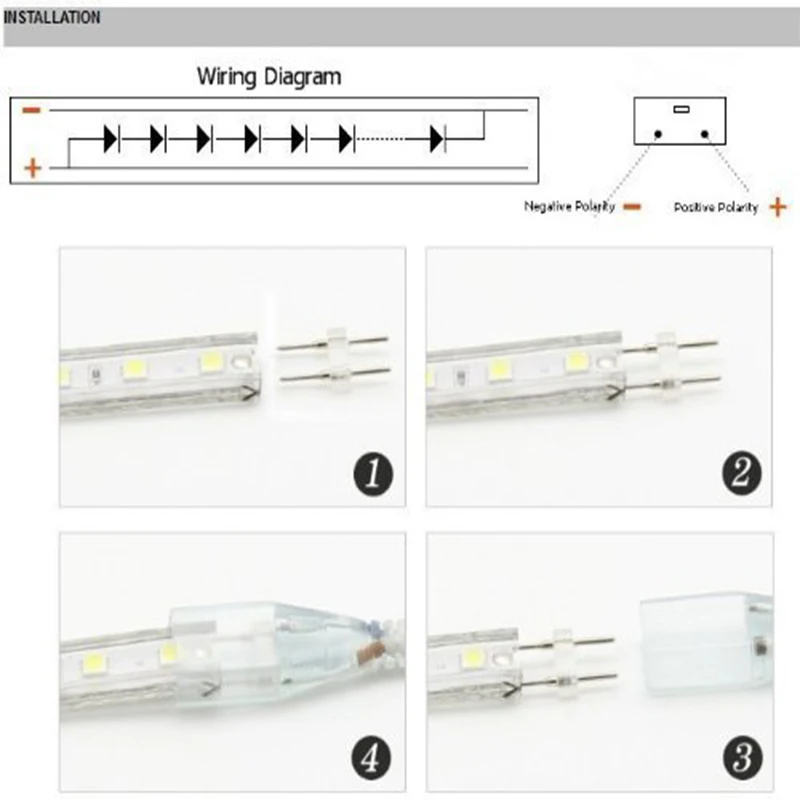 Power Plug Unit for LED 100-120V Strip Lights 5