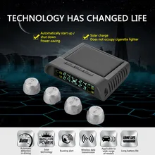 TP810 Solar Power LED Display Car Tire Pressure Monitoring System 5V 4 Sensor font b TPMS