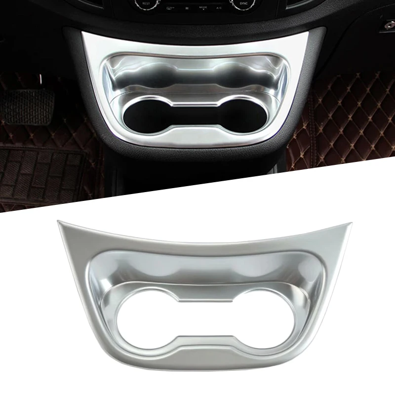 

New Style Matte Accessories For Mercedes-Benz Vito (W447) 2014-2018 Matte Interior Water Cup Holder Cover Trim Frame 1pcs