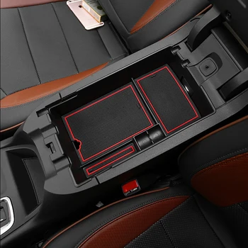 

For Chevrolet Equinox 2017 2018 accessories ABS Plastic Car Armrest Storage box Grid Cover Trim Car Styling 1Pcs