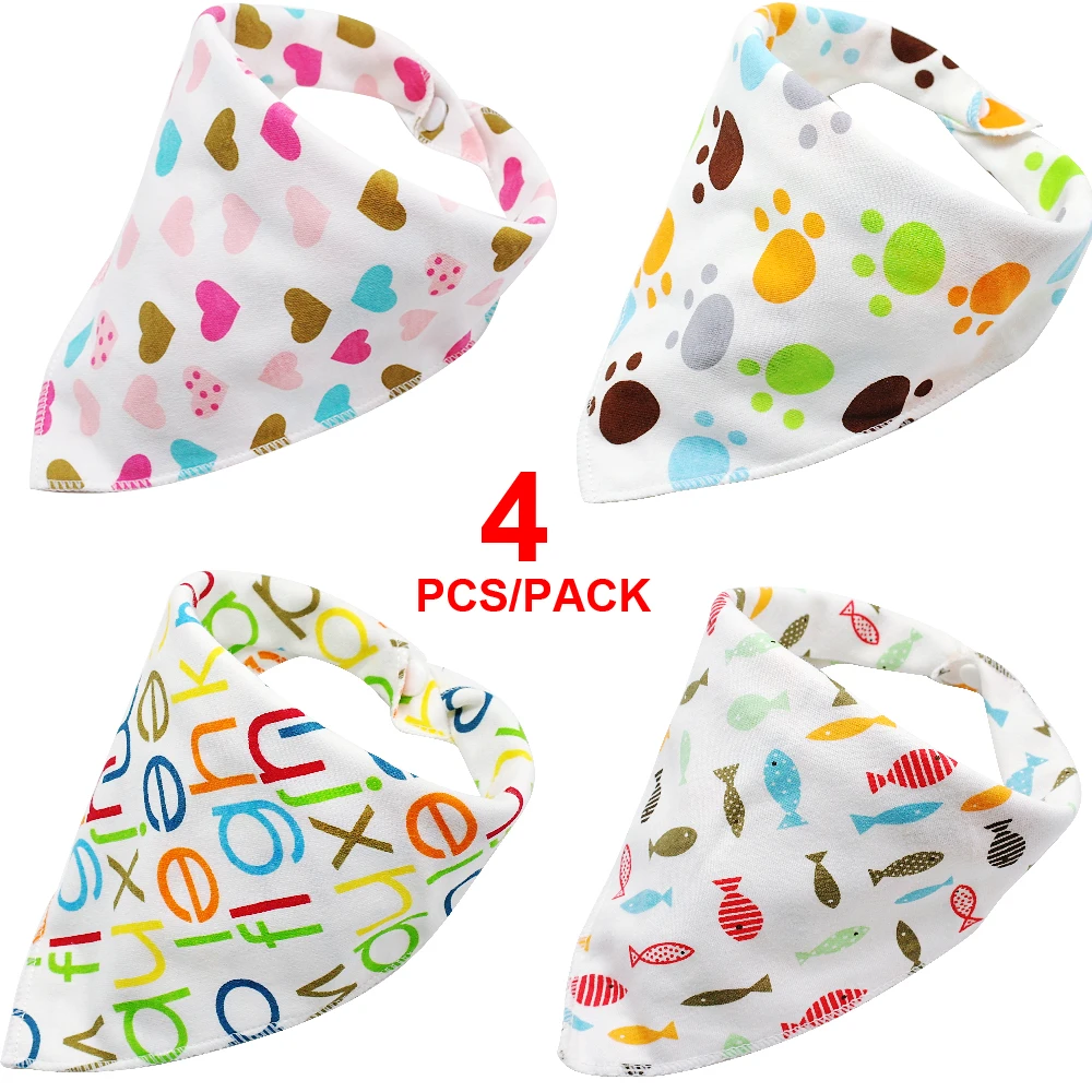 

4pcs/lot Cotton Dog Bandana Pet Cat Kitten Collar Puppy Scarf Neckerchief Small Medium Dog Collars Pet Tie Accessories Chihuahua