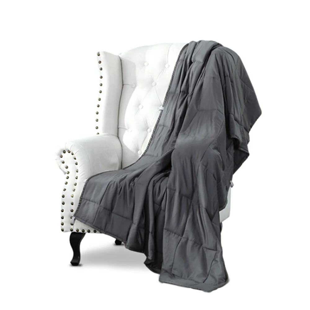 

Weighted Blanket for Adult Decompression Gravity Blankets Sleep Aid Pressure Weighted Quilt Grey blankets for bed