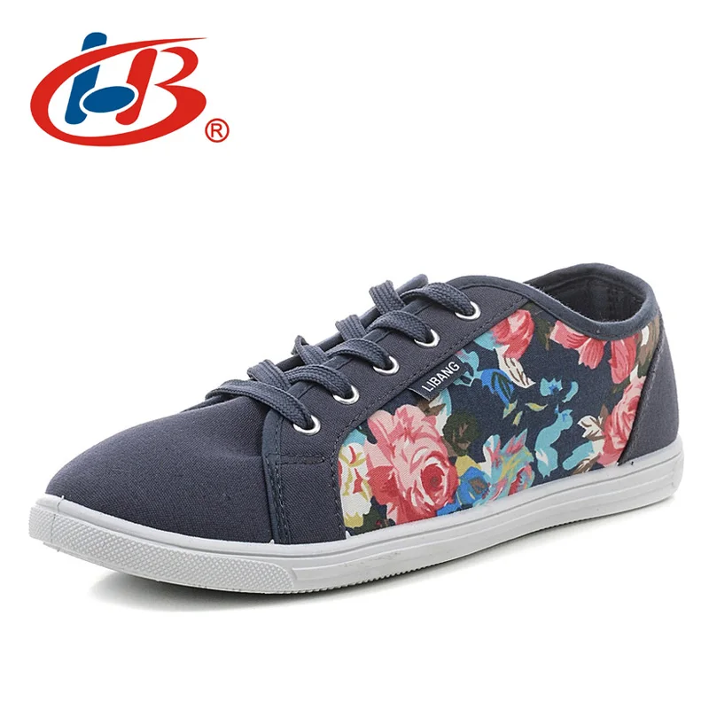 Туфли женские холщовые с цветочным принтом на шнуровке из хлопка|shoes brand|shoe brands