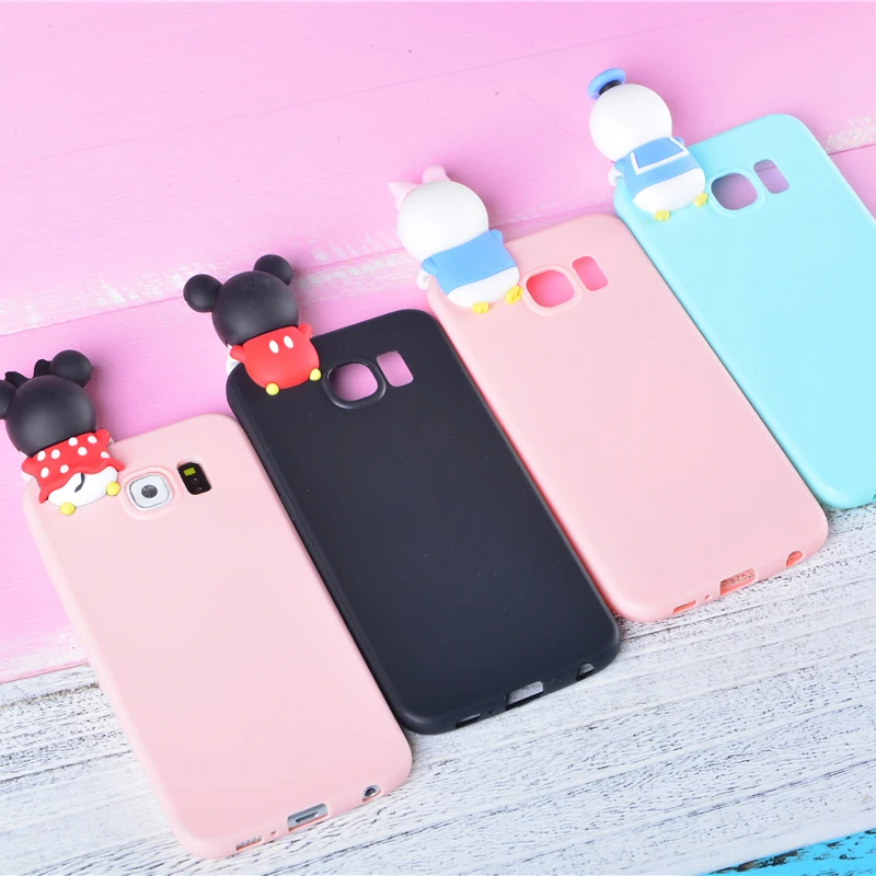 

3D Cute Soft TPU Mickey Minnie Mouse case For Samsung S5 S6 S7 edge S8 Plus J5 J7 A3 A5 A7 2016 2017 Note 3 4 5 Funny Cases Capa