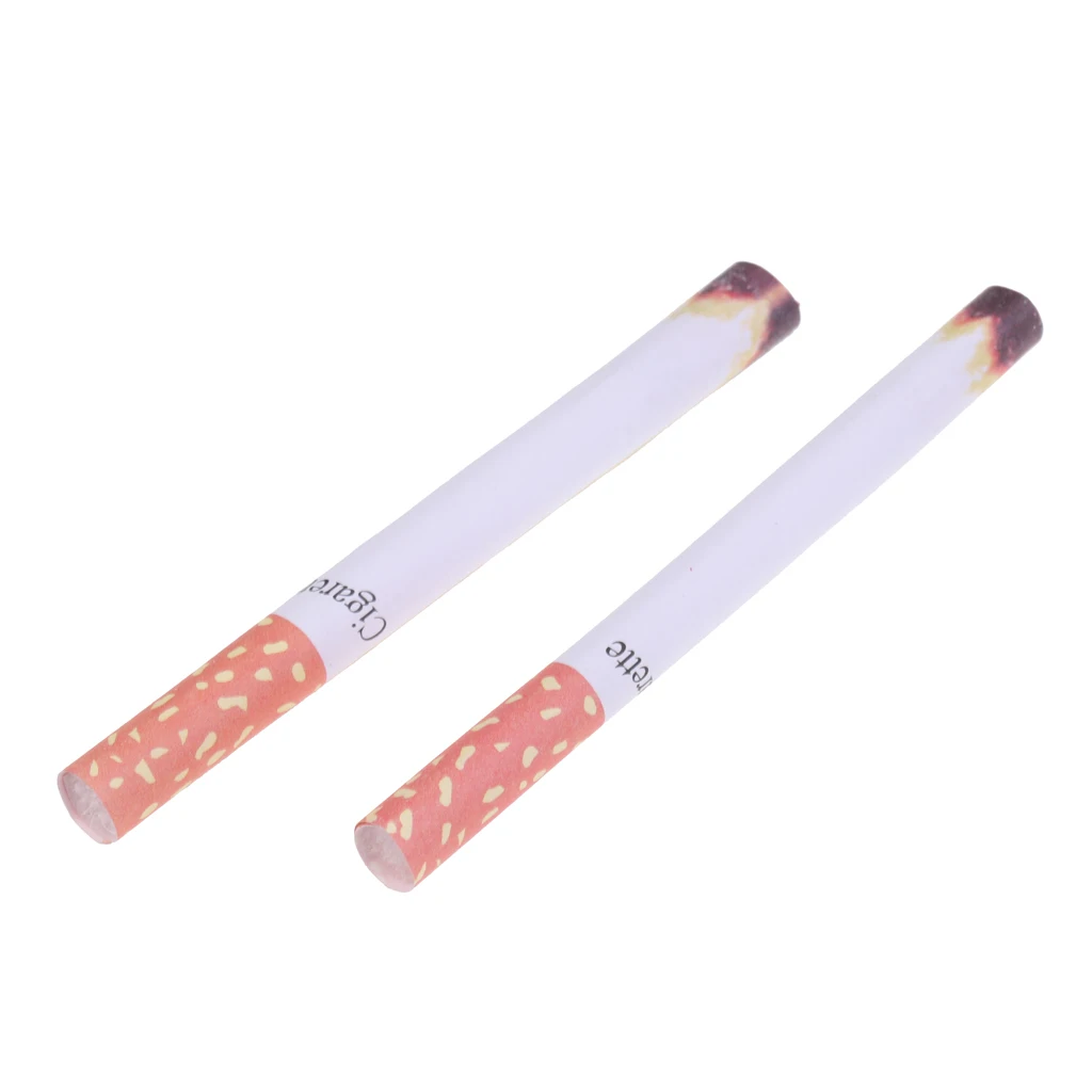2 Pieces Funny Fake Puff Cigarettes Party Smoke Effect Lit Prop Trick Prank Gag Gift