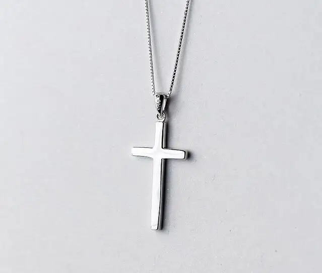 1pc Real. 925 Sterling Silver Jewelry crucifix Cross Christ Necklace Pendants Charms GTLX1421in