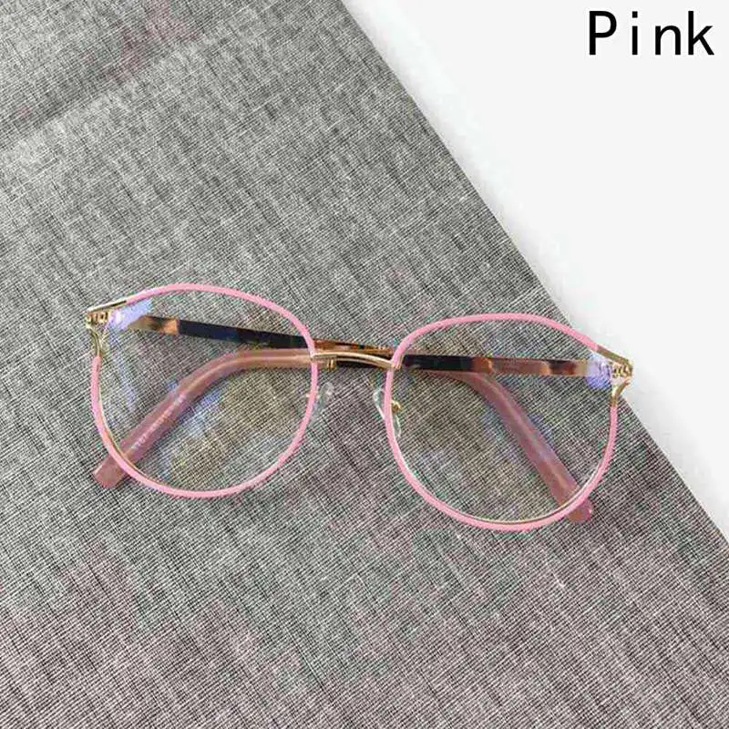 Личность Cateye для женщин's оправы для очков Ясно Модные оптические очки рамки женский глаз очки мужчин - Цвет оправы: Pink