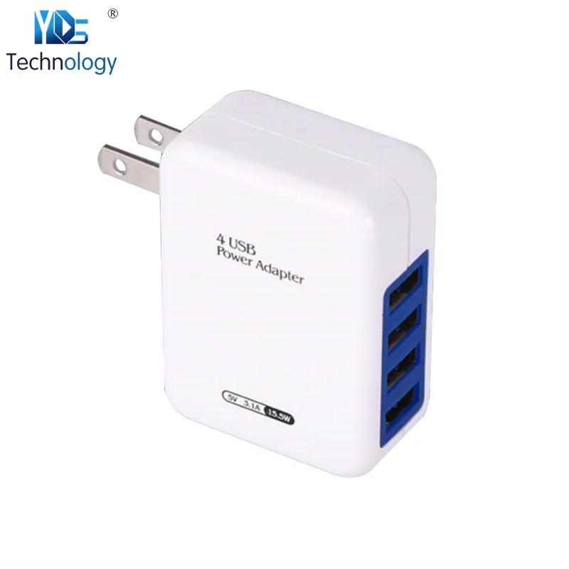 4 порта Многоуровневое USB умное зарядное устройство адаптер мобильного телефона 5