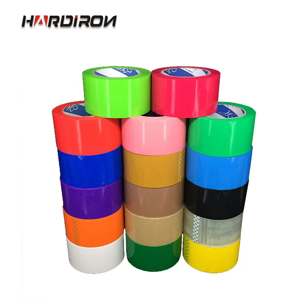 

HARDIRON 1Rolls 4.5/5.5/60CM Width Color Sealing Tape Red Blue Black Pink Custom Color Printing LOGO Packaging Tape