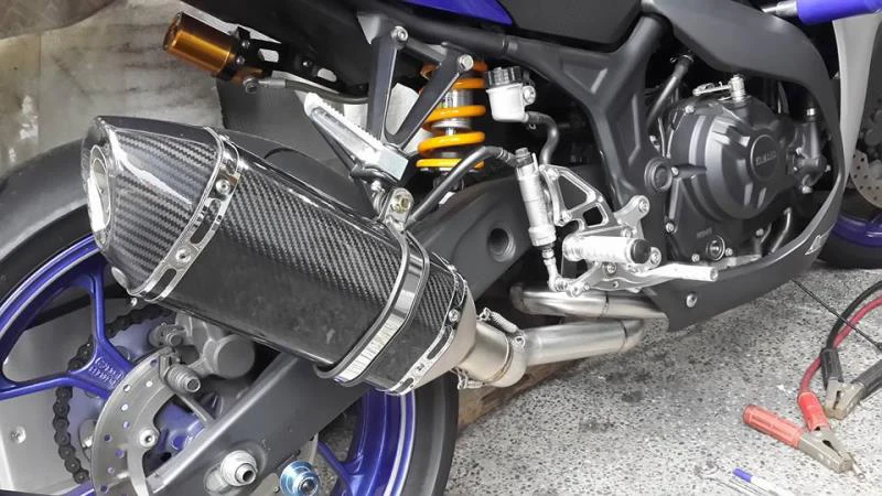 For Yamaha R3 YZF-R3 R25 2014 2015 2016 Motorcycle Exhaust Muffler Mid Pipe Full system Stainless Steel  100% Brand New 2