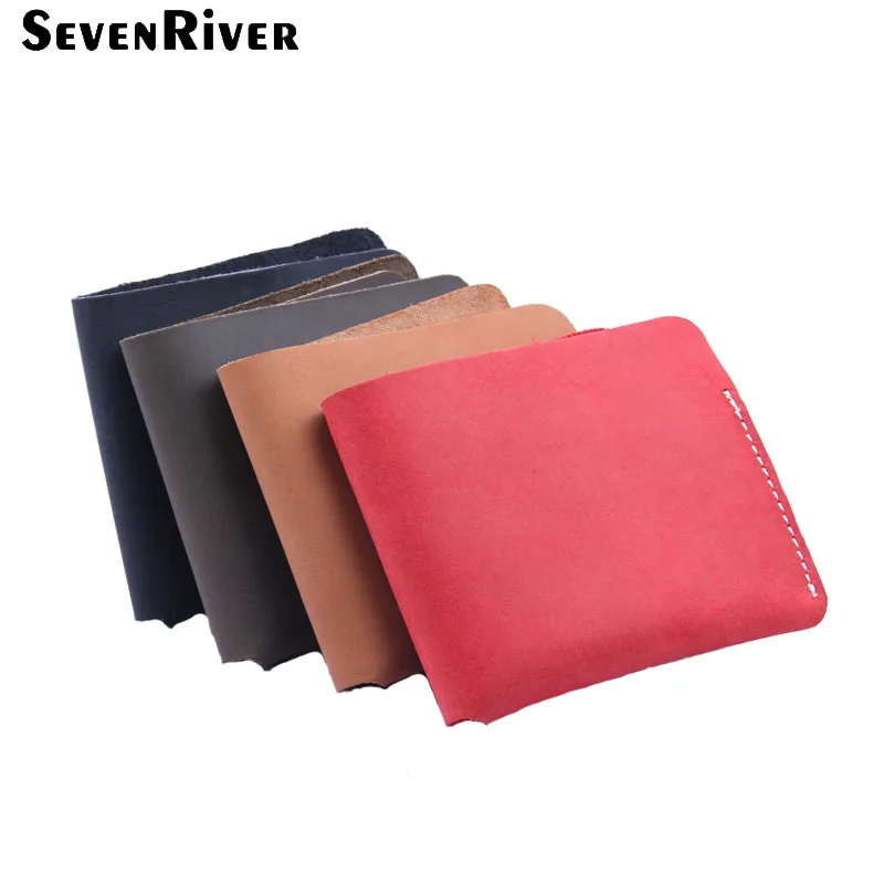 

Men's Retro Business Cow Mens Purse Wallet Genuine Coin Leather Bag MINI Solid Slim Purses Men Contact's Brand Card Hang Bags