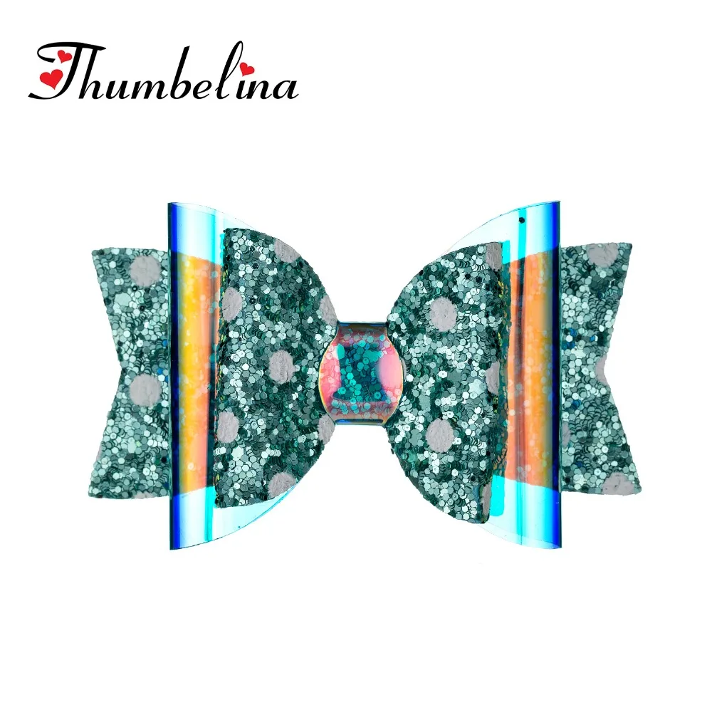 Thumbelina 3 5 дюймов Dot Princess заколки для волос повязки с блестками зажимом