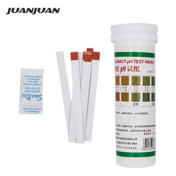 

By DHL Fedex 200 set/lot PH test paper PH 5.5-8 Strips Acid Alkaline litmus indicator testing Kit 21%off