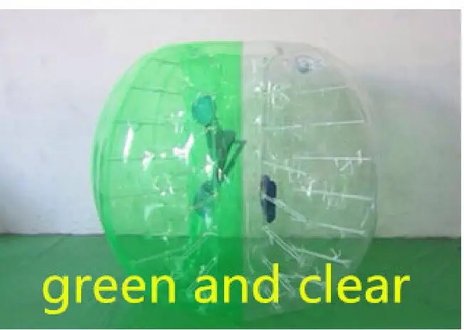 Воздушный Зорб футбол Zorb 1,0mm ТПУ 1,2 м 1,5 м 1,7 м надувной бампербол взрослых надувной шар для игры в футбол, Зорб мяч для продажи - Цвет: 1.7M green clear