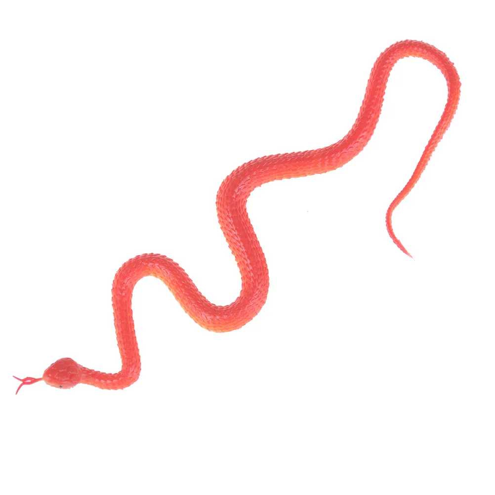 Искусственный резиновый искусственный змей имитация резиновой змеи модель игрушки змея поддельные животные подарок Хэллоуин костюм вечерние принадлежности - Цвет: Red