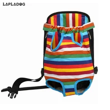 ПЭТ Рюкзак мешок собака груди пакет на открытом воздухе сетки домашние держатель Pet плечо щенок носители спереди груди пять отверстий рюкзак