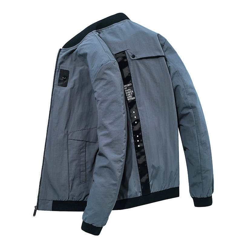 

High quality Men's Slim Casual Large Size S-4XL Baseball Collar Jacket Back Fashion Elements Sweat Breathable Boutique Jacket