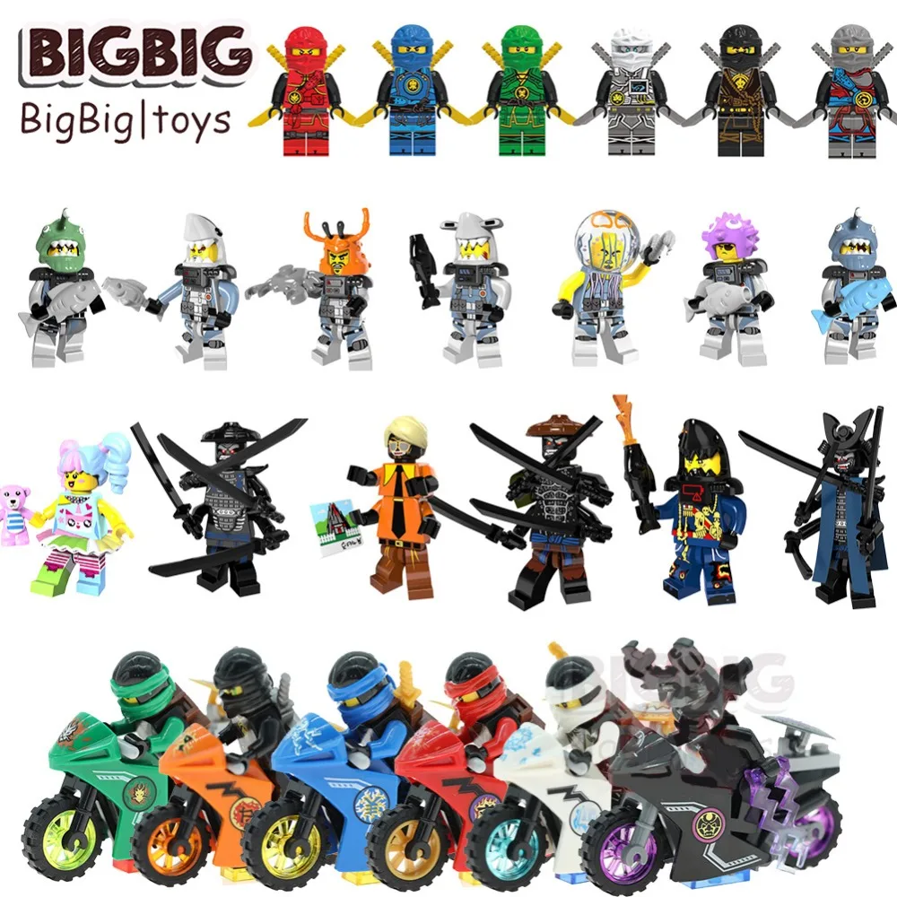 

LegoING Ninjagoes Building Blocks playmobil Motorcycle Dragon mini Compatible Legoes kids Toys for Children birthday Gifts 30