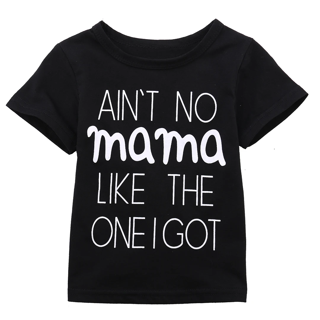 Летний свитер для новорожденных мальчиков и девочек, футболка с круглым вырезом и короткими рукавами, повседневная одежда, топы для мамы, одежда для детей 0-24 месяцев