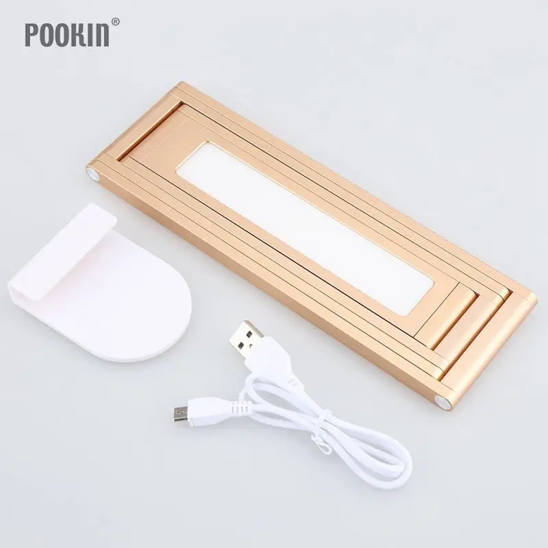  USB recargable LED lámpara de escritorio de brazo largo portátil regulable LED lámpara de mesa alea